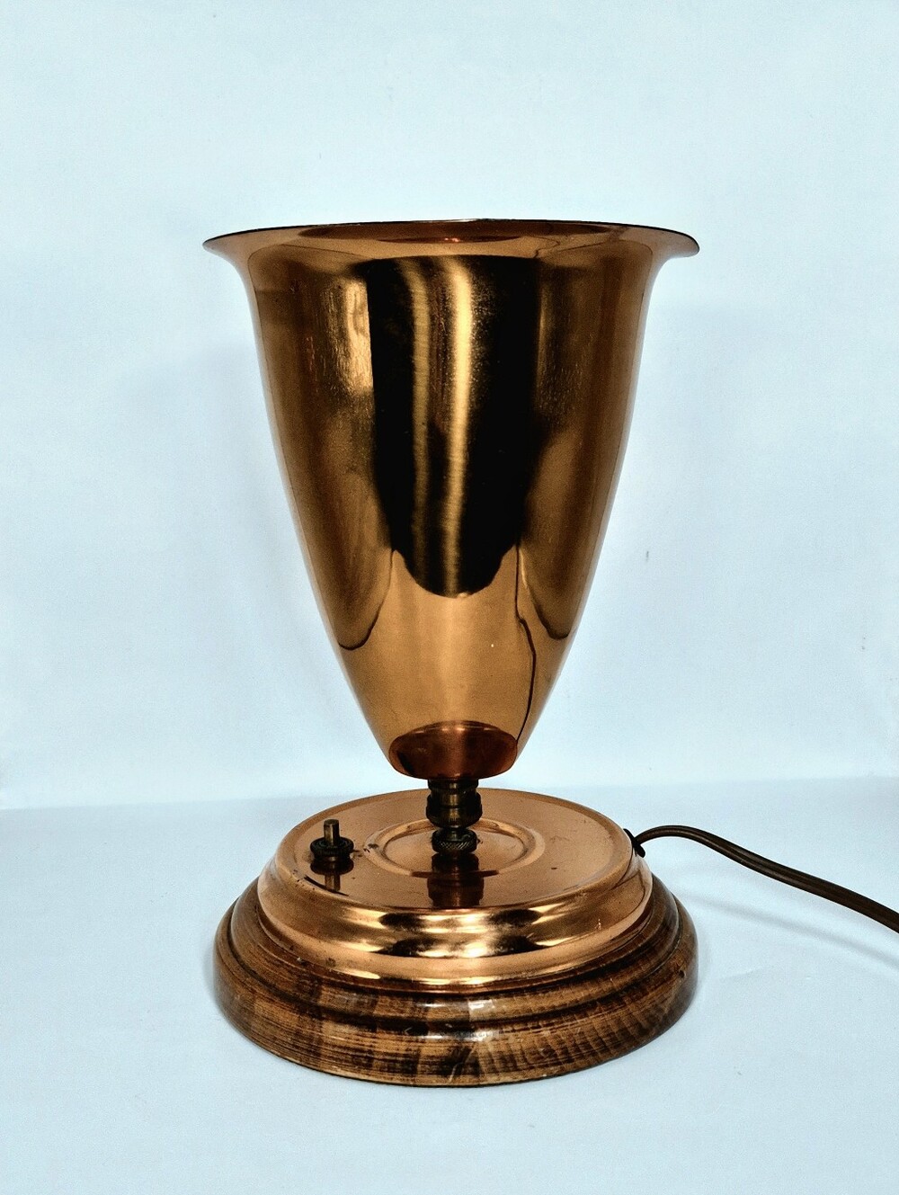 Vintage Lampcrafts of California Copper Atomic Chalice Up-Light Lamp - MCM